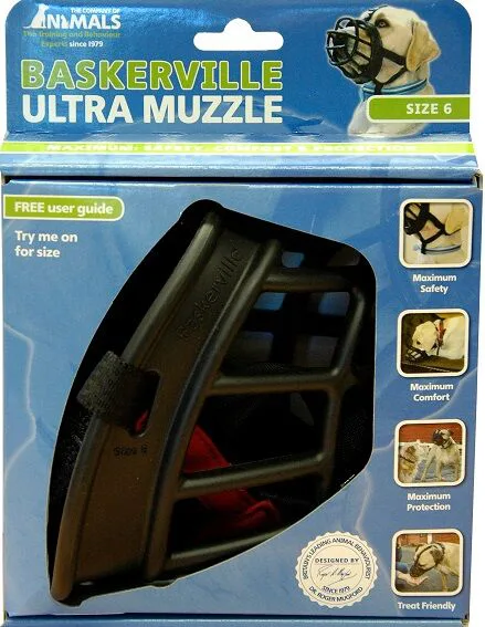 BASKERVILLE Ultra Muzzle Black Size 6.webp